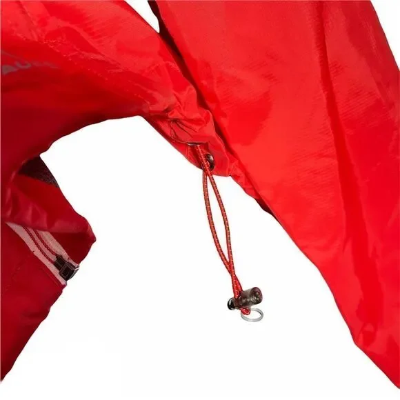 Eddie Bauer red orange windbreaker coat jacket small hood hooded front zip EUC - Picture 5 of 16